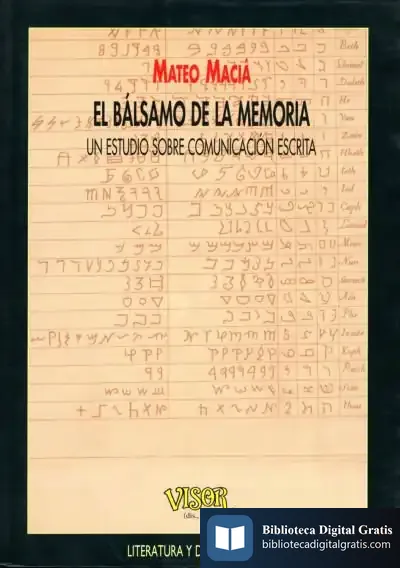 Descargar Balsamo De La Memoria. Estudio Sobre Comunicacion Escrita
