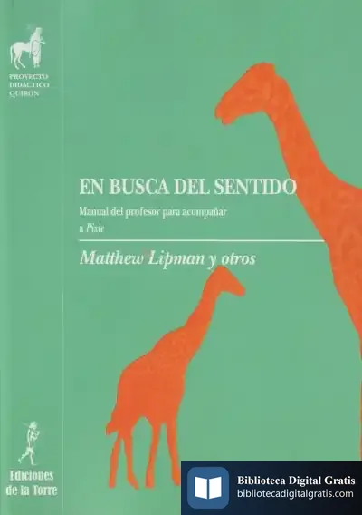 Descargar En Busca Del Sentido de Matthew Lipman