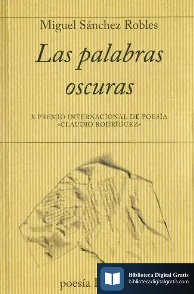 Descargar Las Palabras Oscuras de Miguel Sánchez Robles