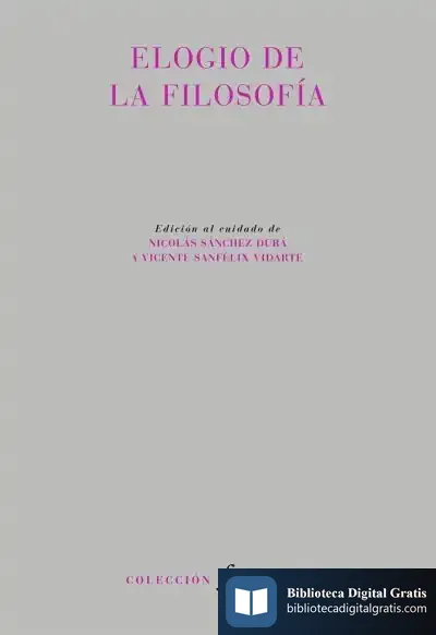 Descargar Elogio De La Filosofía de Nicolás Sánchez Durá