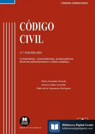 Descargar C?Digo Civil 2022. Comentado de Pedro González Poveda