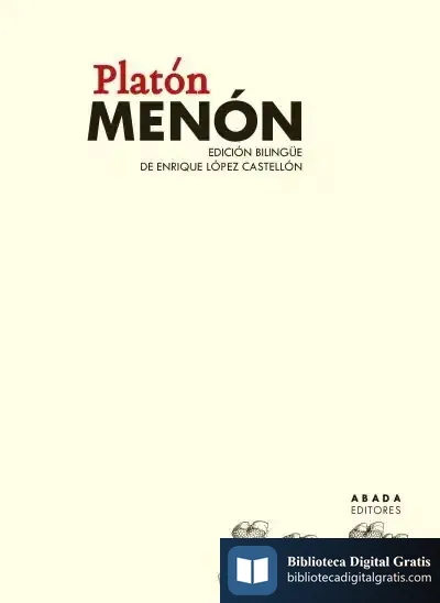 Descargar Menón O La Virtud de Platón