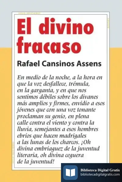 Descargar El Divino Fracaso de Rafael Cansinos Assens