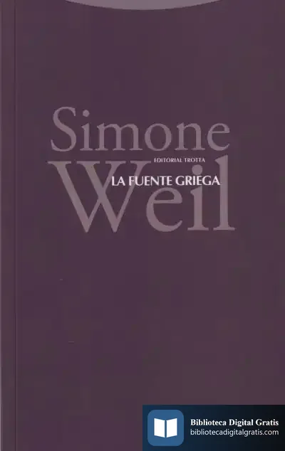 Descargar La Fuente Griega de Simone Weil