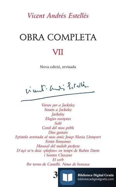 Descargar Obra Completa, Vol.Vii de Vicent Andrés Estellés