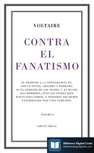 Descargar Contra El Fanatismo Religioso de Voltaire