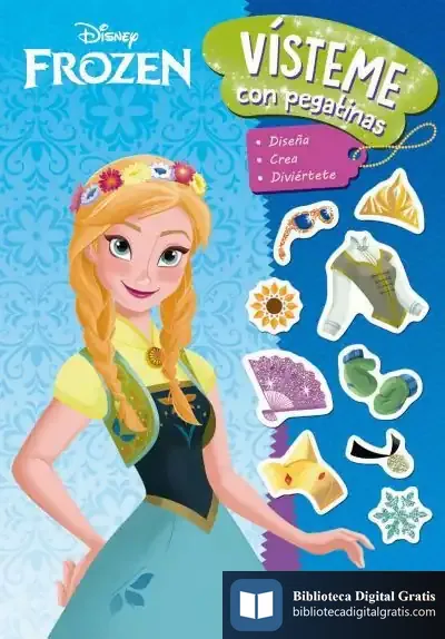 Descargar Frozen. Vísteme Con Pegatinas de Walt Disney