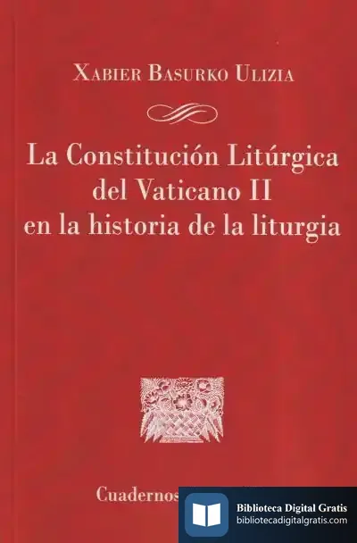 Descargar La Constitución Litúrgica Del Vaticano Ii En La Historia De La Liturgia de José María Álvarez