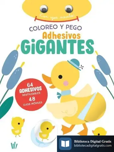 Descargar Coloreo Y Pego Adhesivos Gigantes. Pato de Yoyo